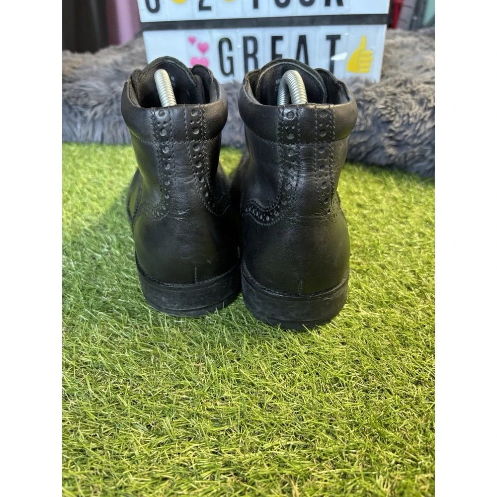 Cole Haan Boots Mens Size 9 Black Leather Wingtip Oxford‎ Chukka lace up Ankle